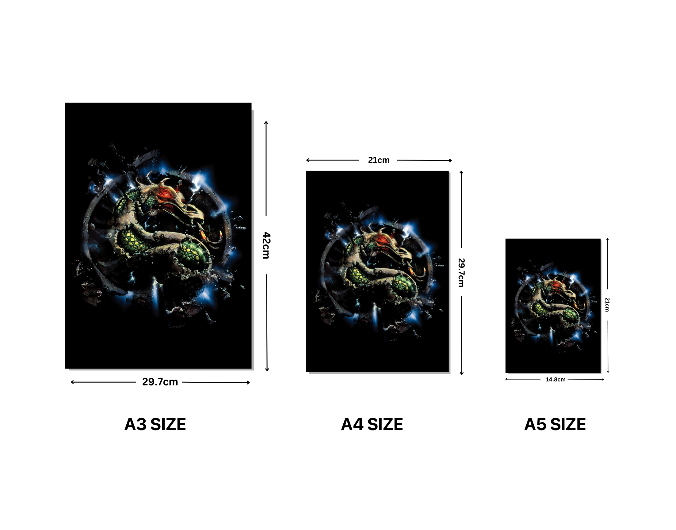 "MORTAL KOMBAT: YIN AND YANG- GAMING"- Shiny & Sturdy Metallic Poster Art That Pops & Sticks (Literally!)