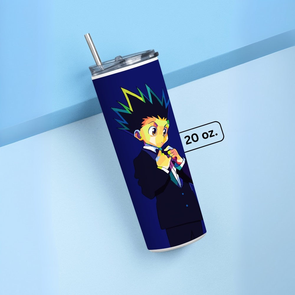 "Gon Freecss Cartoon Version Art" Tumbler with Metal Straw