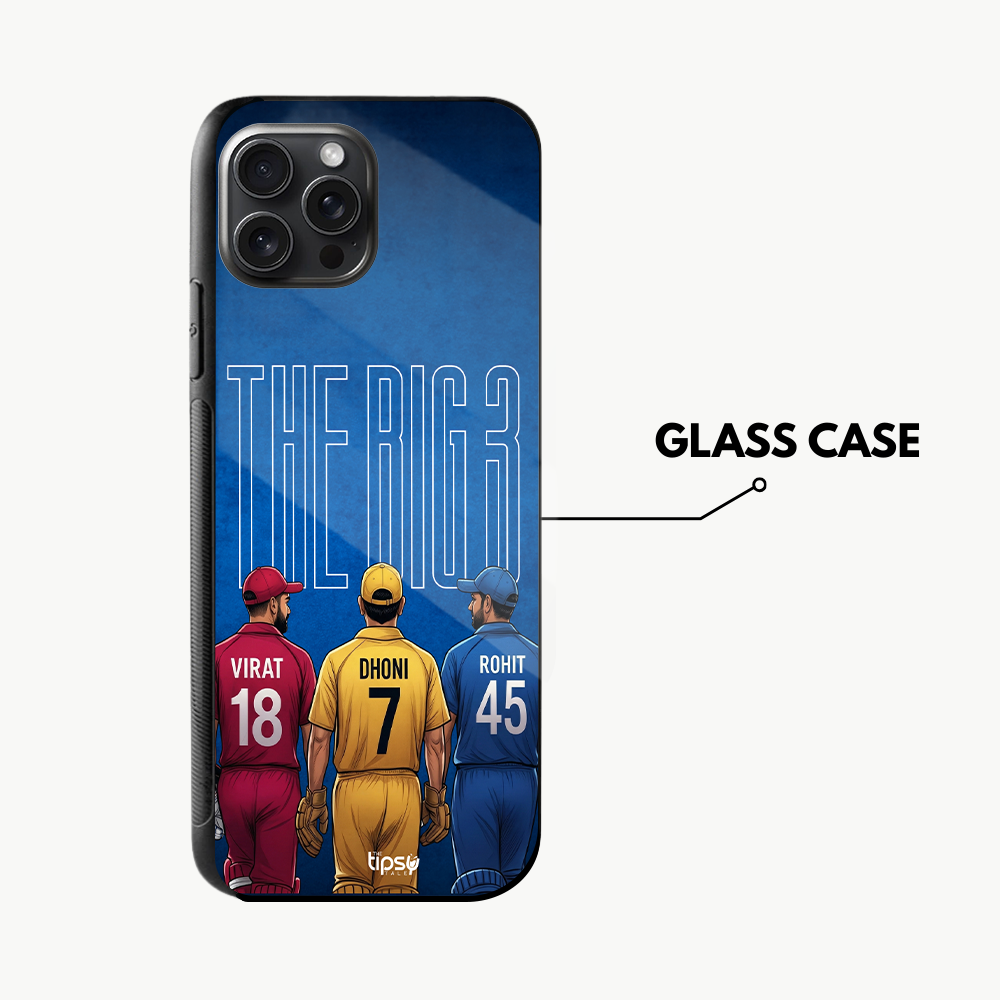 "CRICKET FANBASE THE BIG 3" -Mobile Covers Shock Resistant, Slim & Stylish Cases