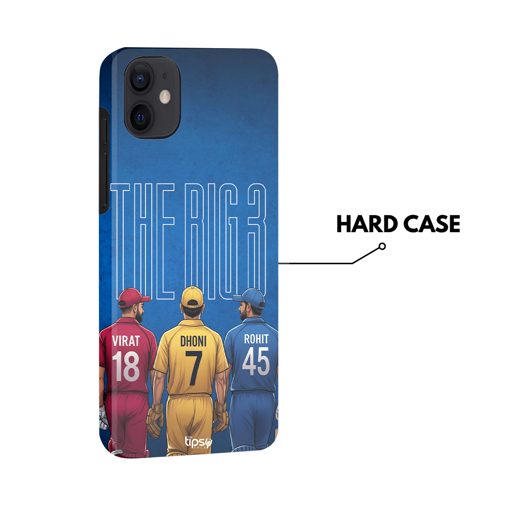 "CRICKET FANBASE THE BIG 3" -Mobile Covers Shock Resistant, Slim & Stylish Cases