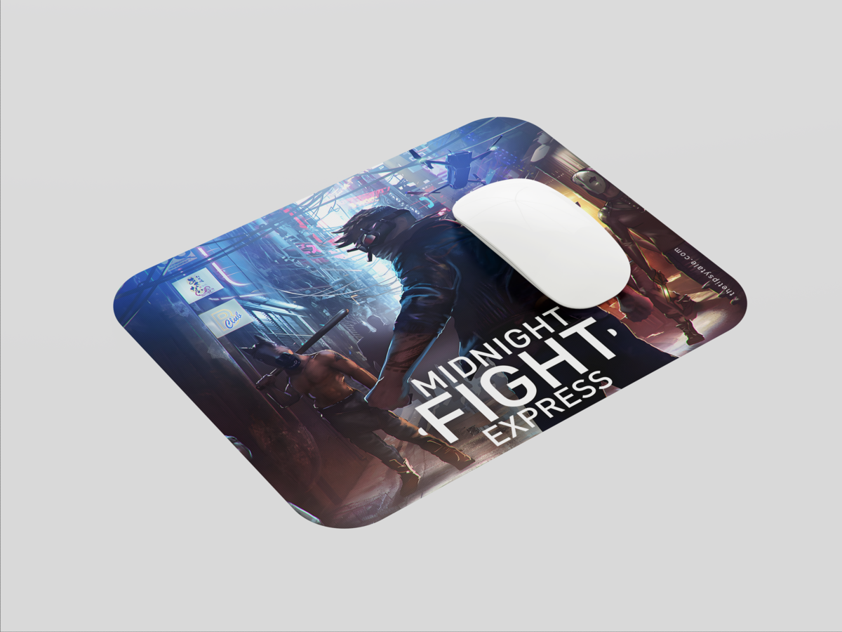 "MIDNIGHT FIGHT EXPRESS" Mousepad: Enhance Your Workspace with Style