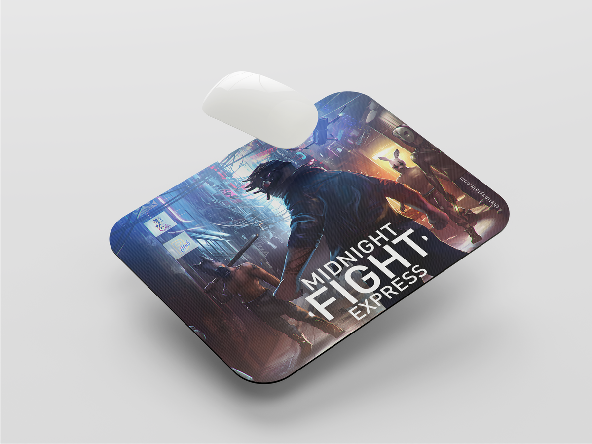 "MIDNIGHT FIGHT EXPRESS" Mousepad: Enhance Your Workspace with Style