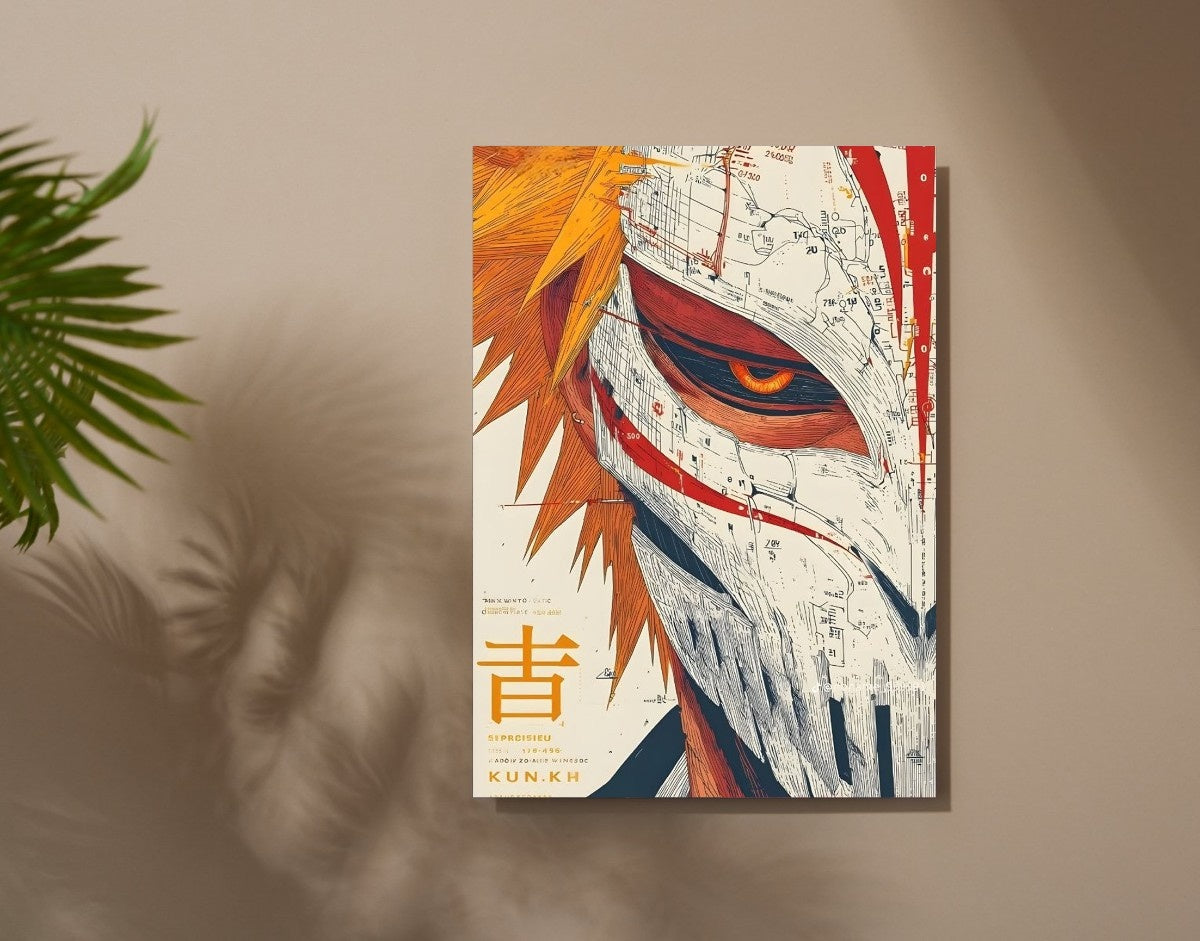 "Masked Warrior"- Shiny & Sturdy Metallic Poster Art That Pops & Sticks