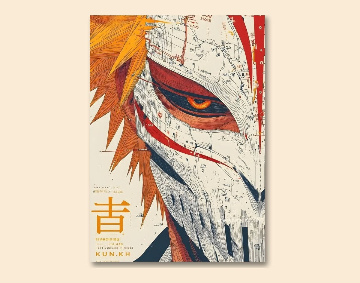 "Masked Warrior"- Shiny & Sturdy Metallic Poster Art That Pops & Sticks