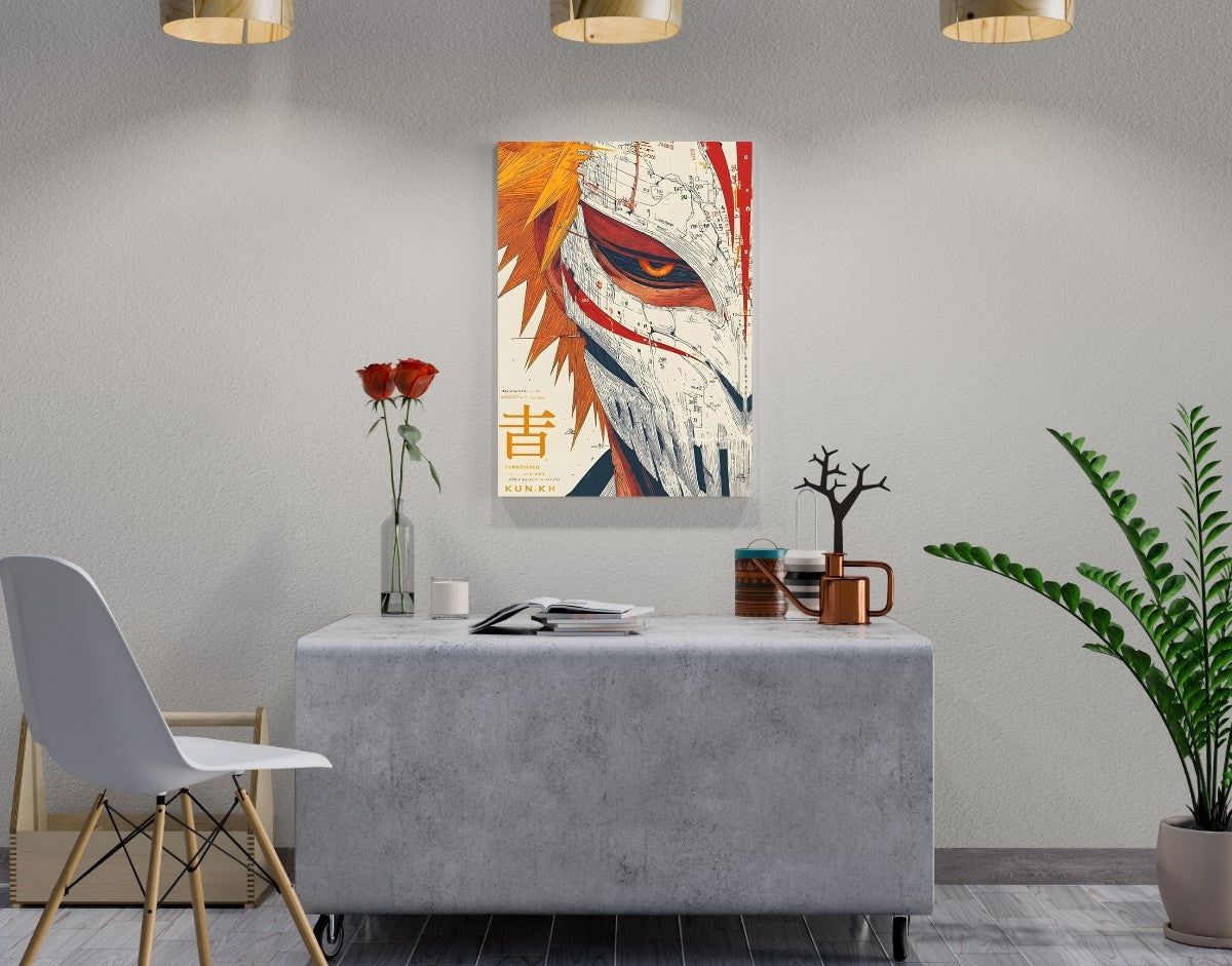 "Masked Warrior"- Shiny & Sturdy Metallic Poster Art That Pops & Sticks