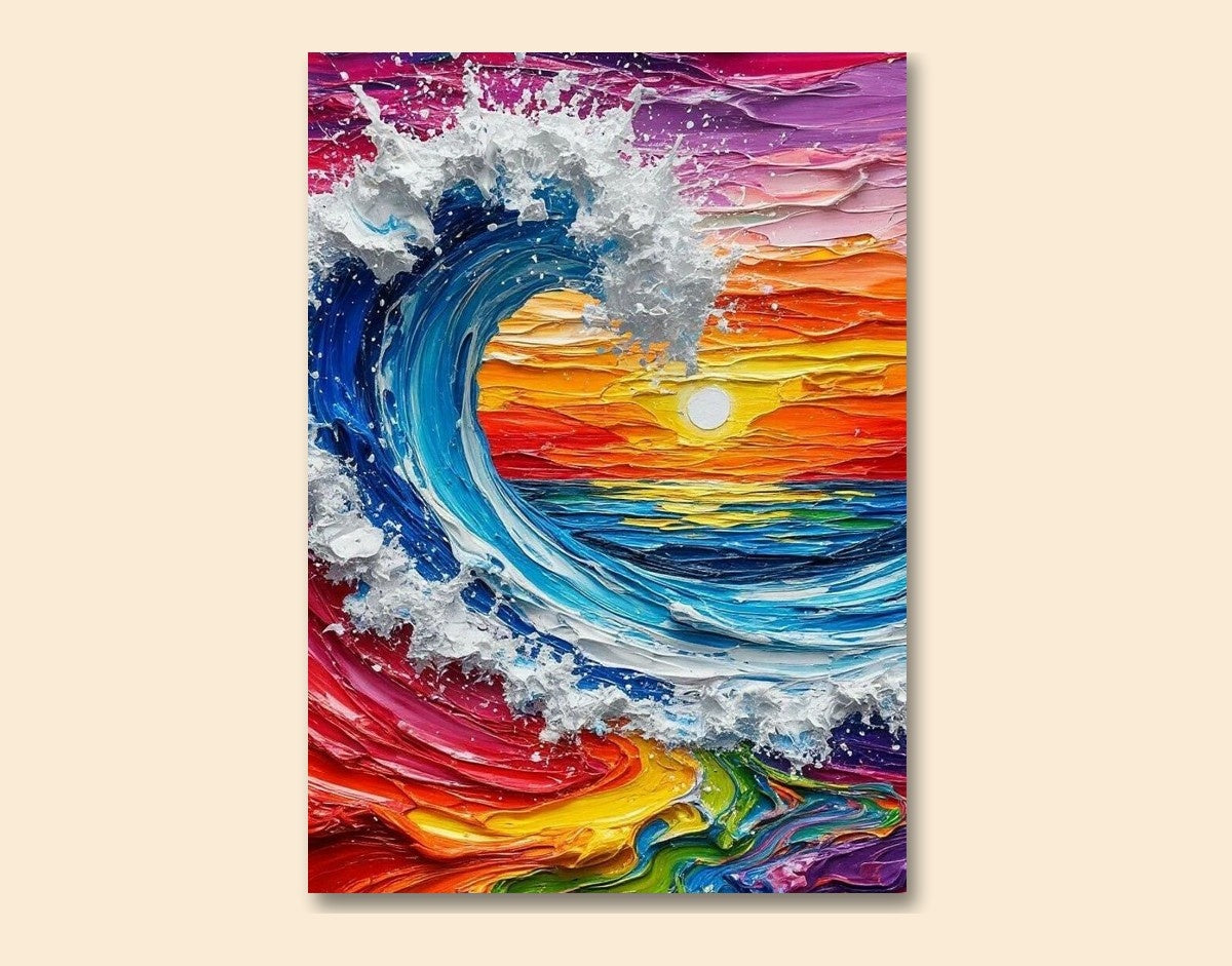 "Ocean Blaze"- Shiny & Sturdy Metallic Poster Art That Pops & Sticks