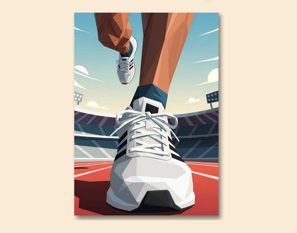 "Step to Success"- Shiny & Sturdy Metallic Poster Art That Pops & Sticks