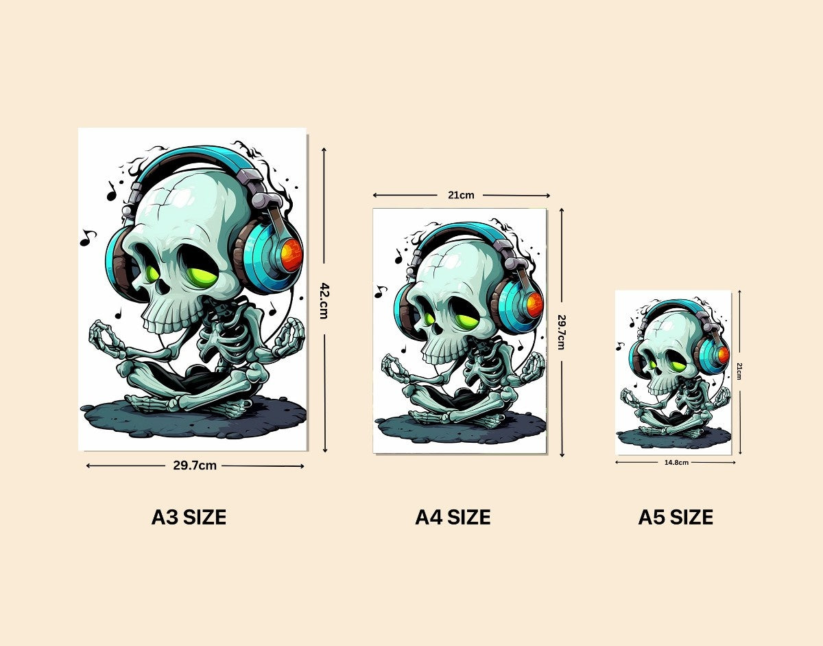 "Alien DJ"- Shiny & Sturdy Metallic Poster Art That Pops & Sticks