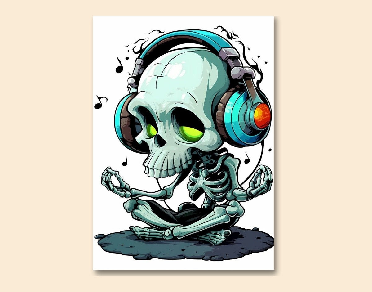 "Alien DJ"- Shiny & Sturdy Metallic Poster Art That Pops & Sticks