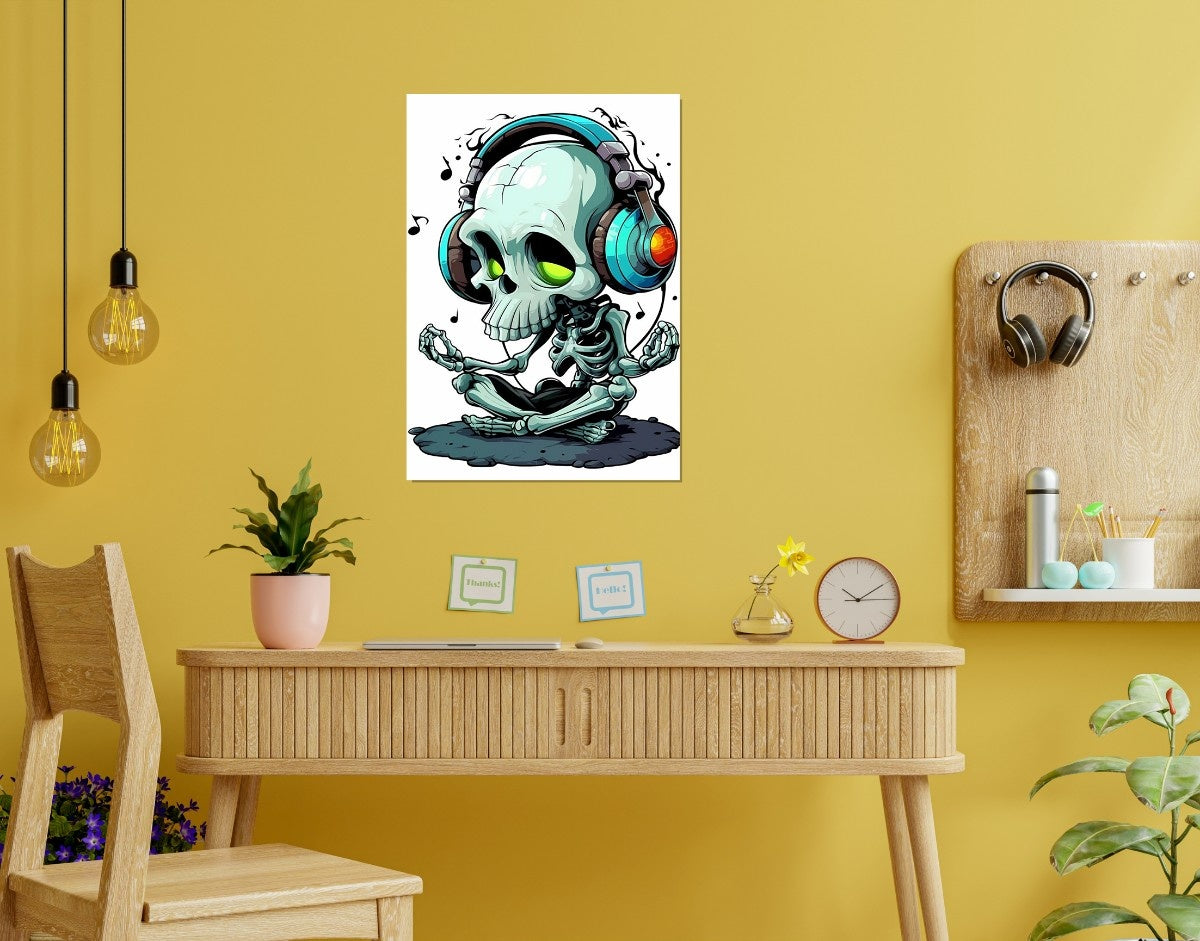 "Alien DJ"- Shiny & Sturdy Metallic Poster Art That Pops & Sticks