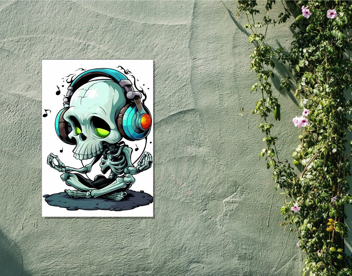 "Alien DJ"- Shiny & Sturdy Metallic Poster Art That Pops & Sticks