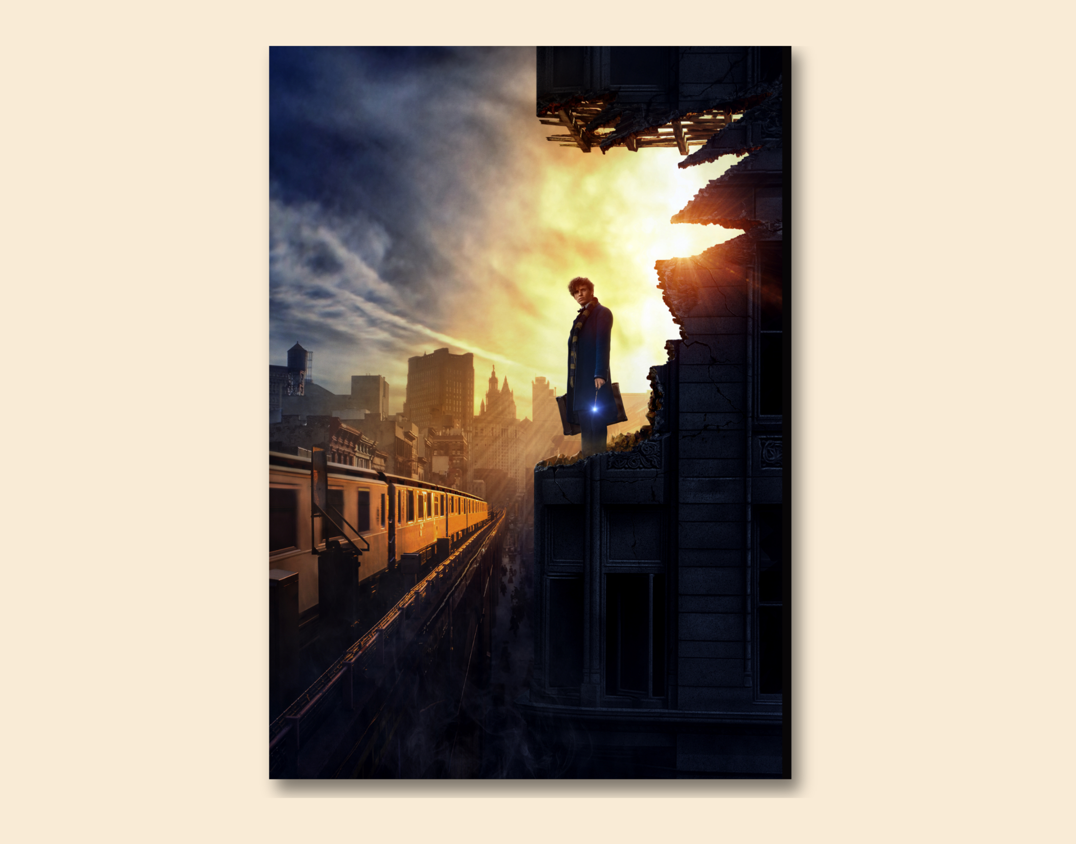 "FANTASTIC BEAST: NEWT SCAMANDER"- Shiny & Sturdy Metallic Poster Art That Pops & Sticks (Literally!)