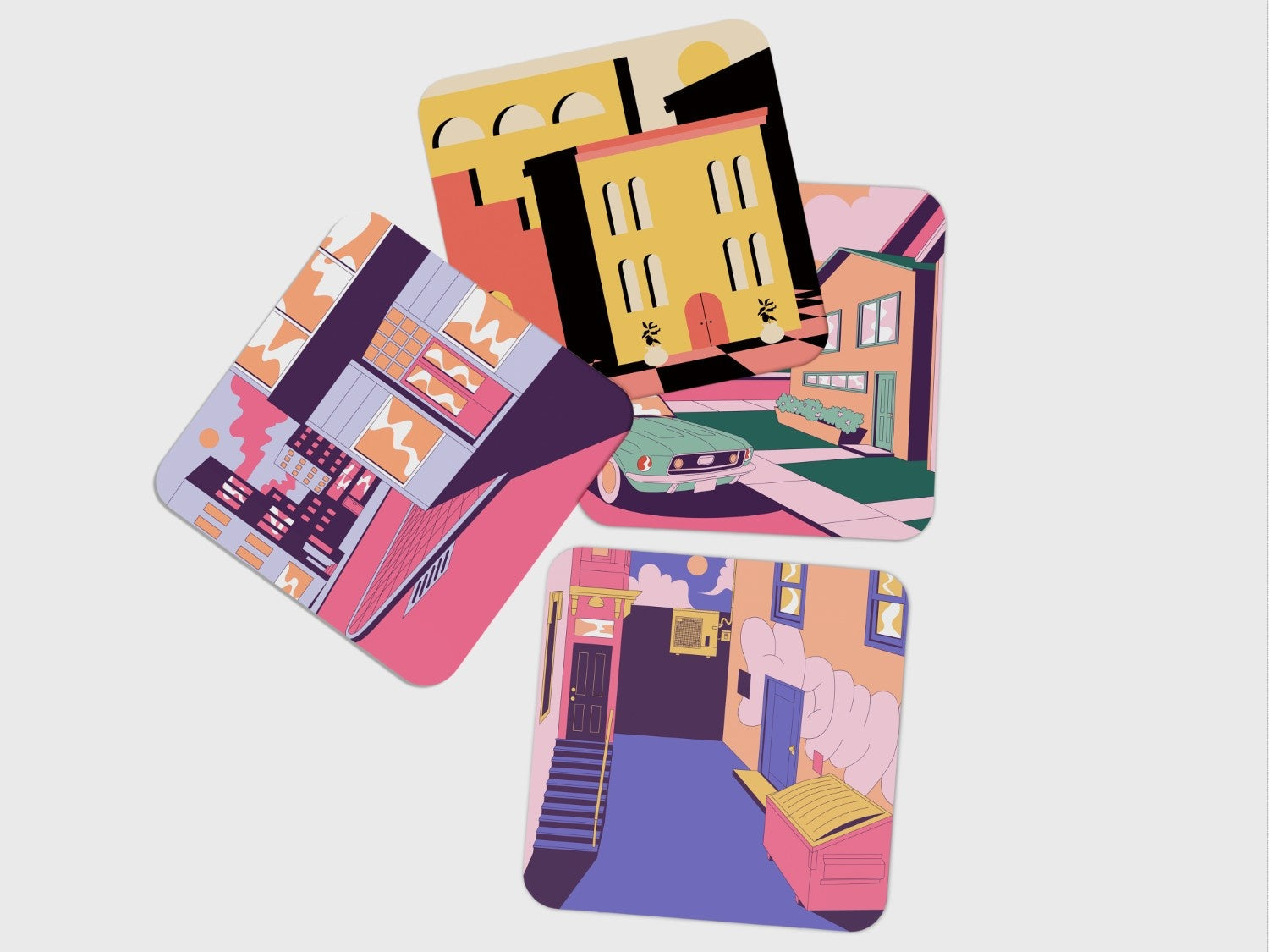 "City Vibe" Coaster Set of 4