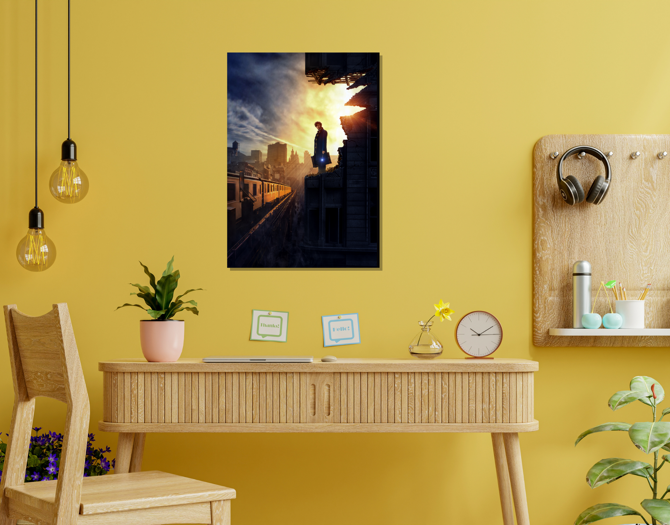 "FANTASTIC BEAST: NEWT SCAMANDER"- Shiny & Sturdy Metallic Poster Art That Pops & Sticks (Literally!)