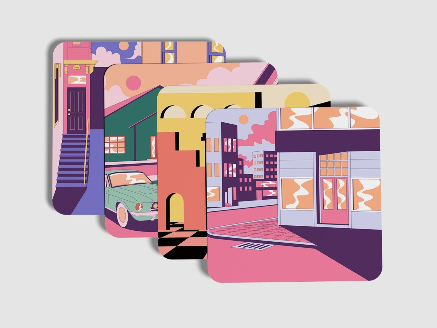 "City Vibe" Coaster Set of 4