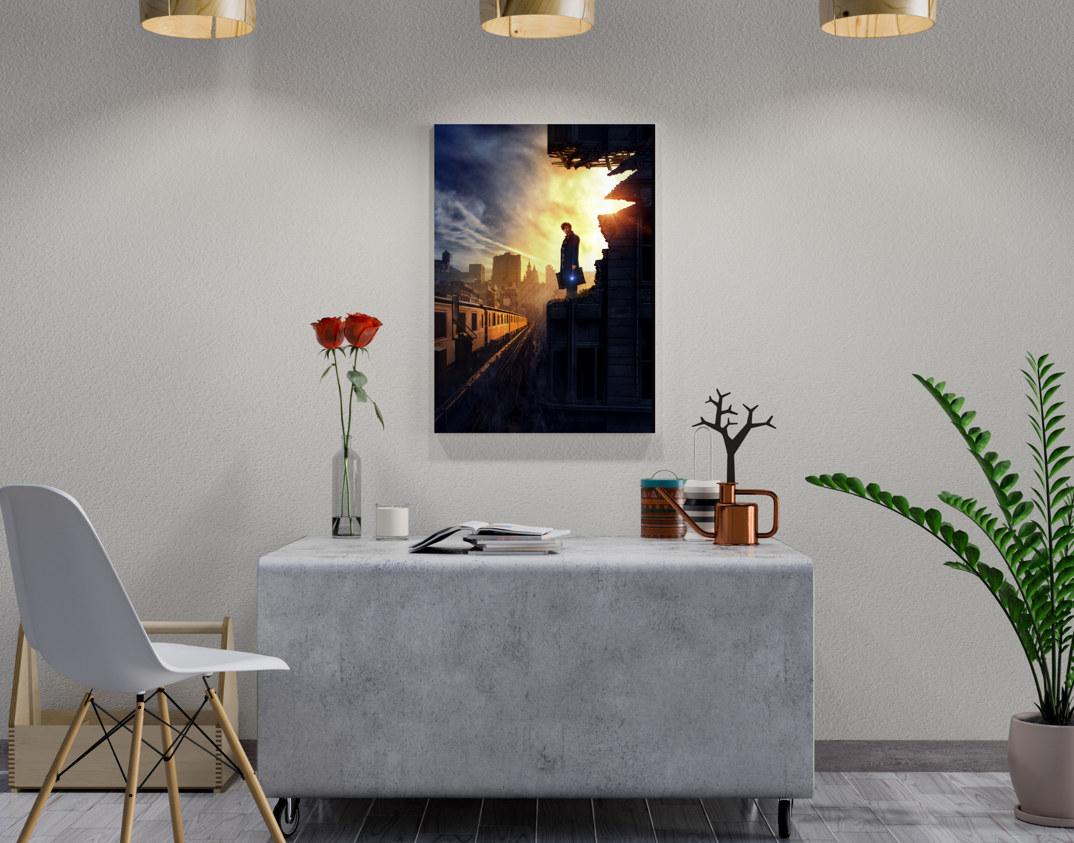 "FANTASTIC BEAST: NEWT SCAMANDER"- Shiny & Sturdy Metallic Poster Art That Pops & Sticks (Literally!)