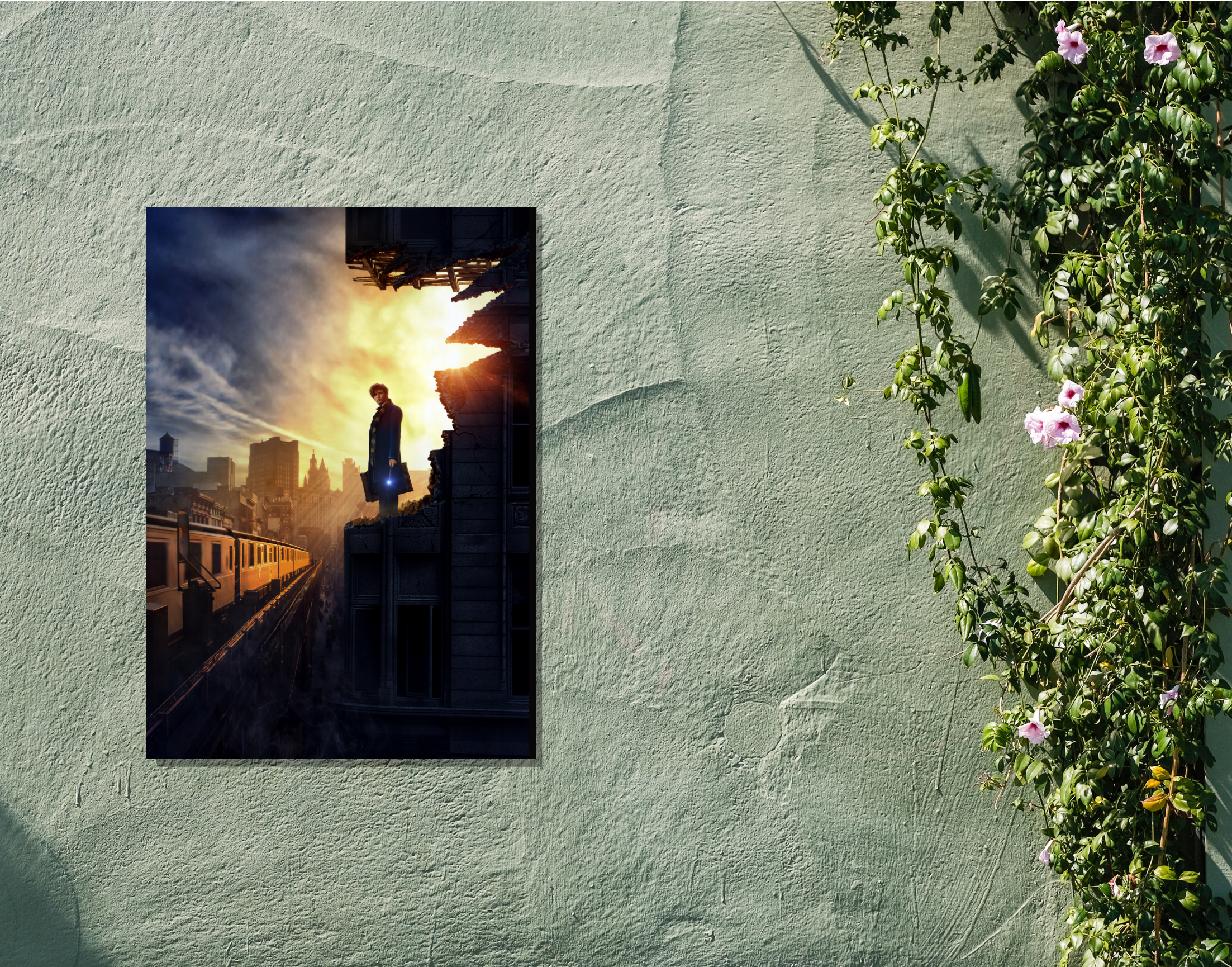 "FANTASTIC BEAST: NEWT SCAMANDER"- Shiny & Sturdy Metallic Poster Art That Pops & Sticks (Literally!)