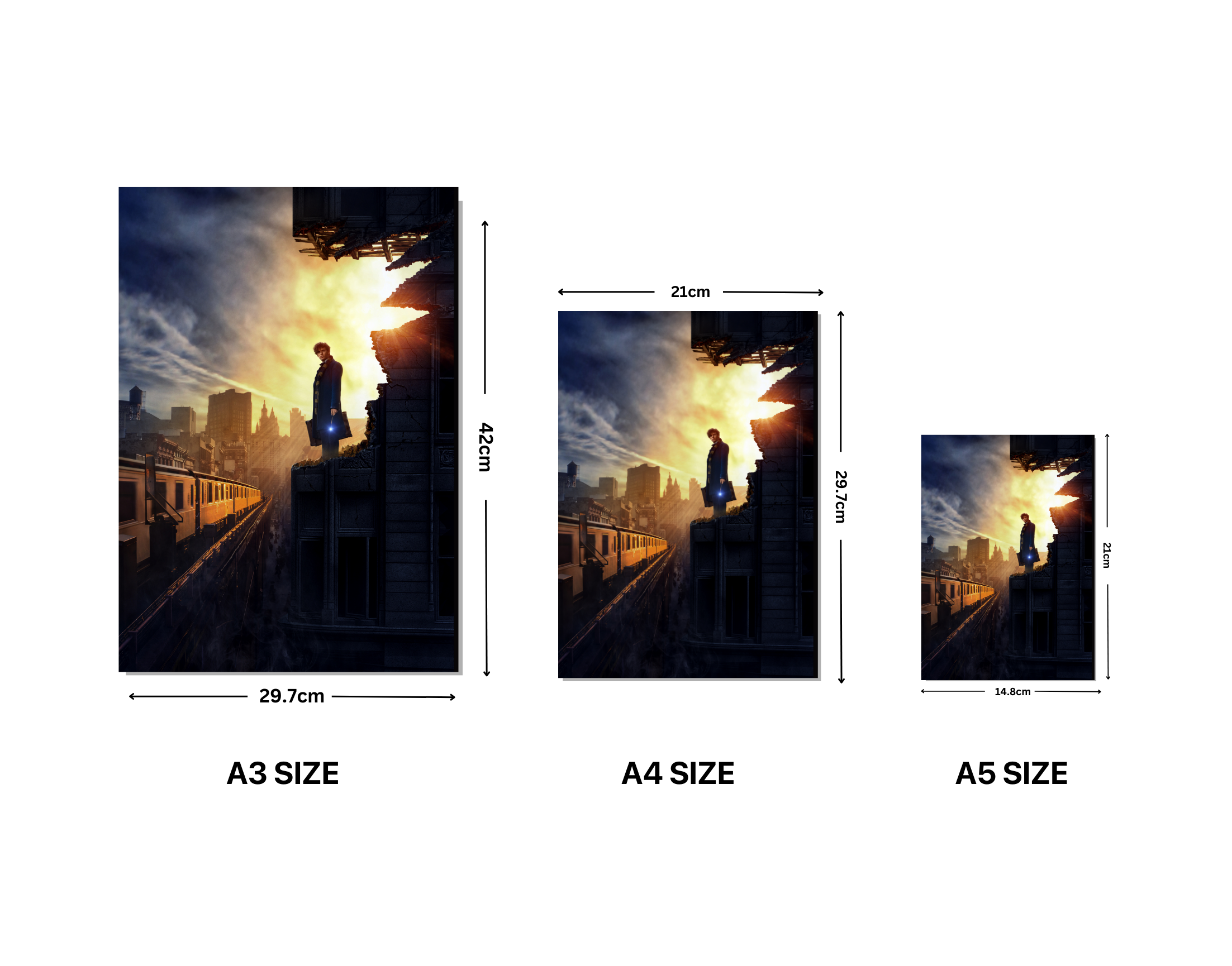 "FANTASTIC BEAST: NEWT SCAMANDER"- Shiny & Sturdy Metallic Poster Art That Pops & Sticks (Literally!)