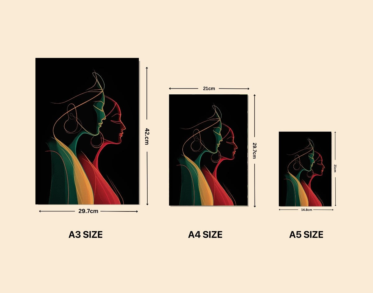 "Neon Silhouettes"- Shiny & Sturdy Metallic Poster Art That Pops & Sticks