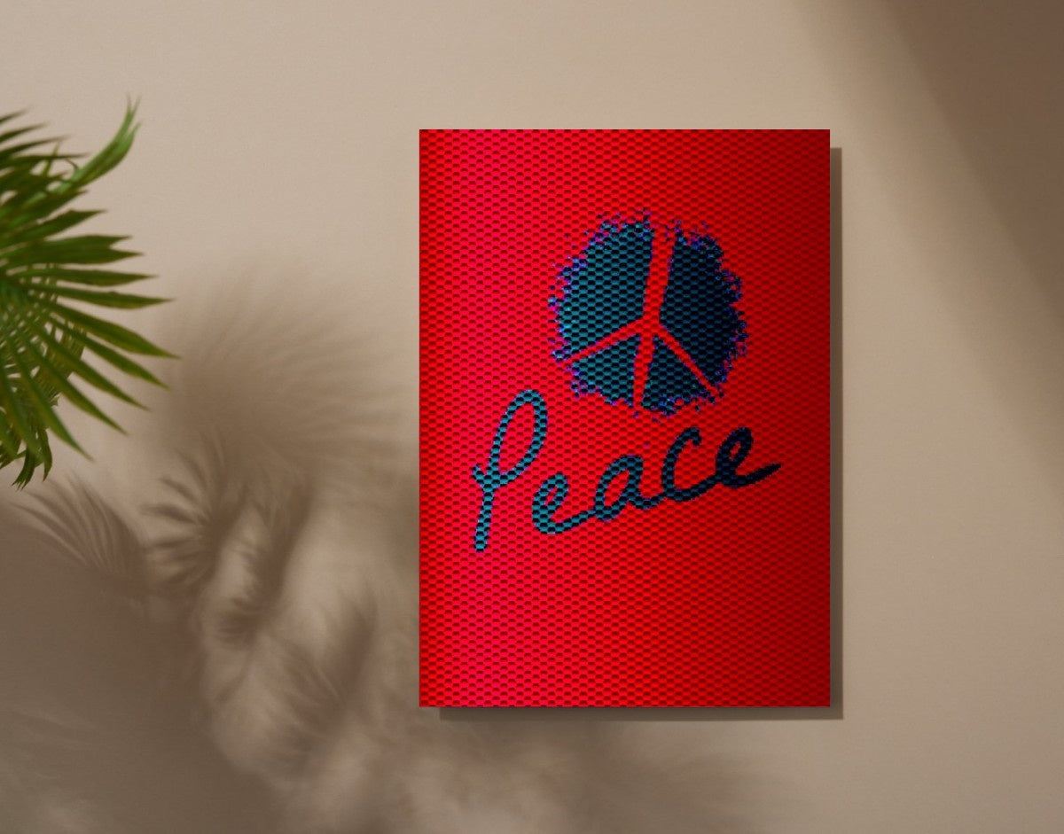 "Peace Stitch"- Shiny & Sturdy Metallic Poster Art That Pops & Sticks