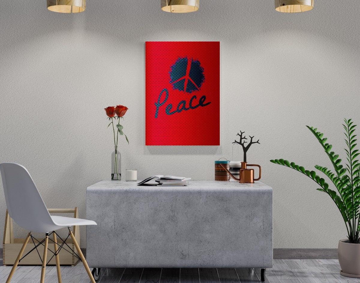 "Peace Stitch"- Shiny & Sturdy Metallic Poster Art That Pops & Sticks