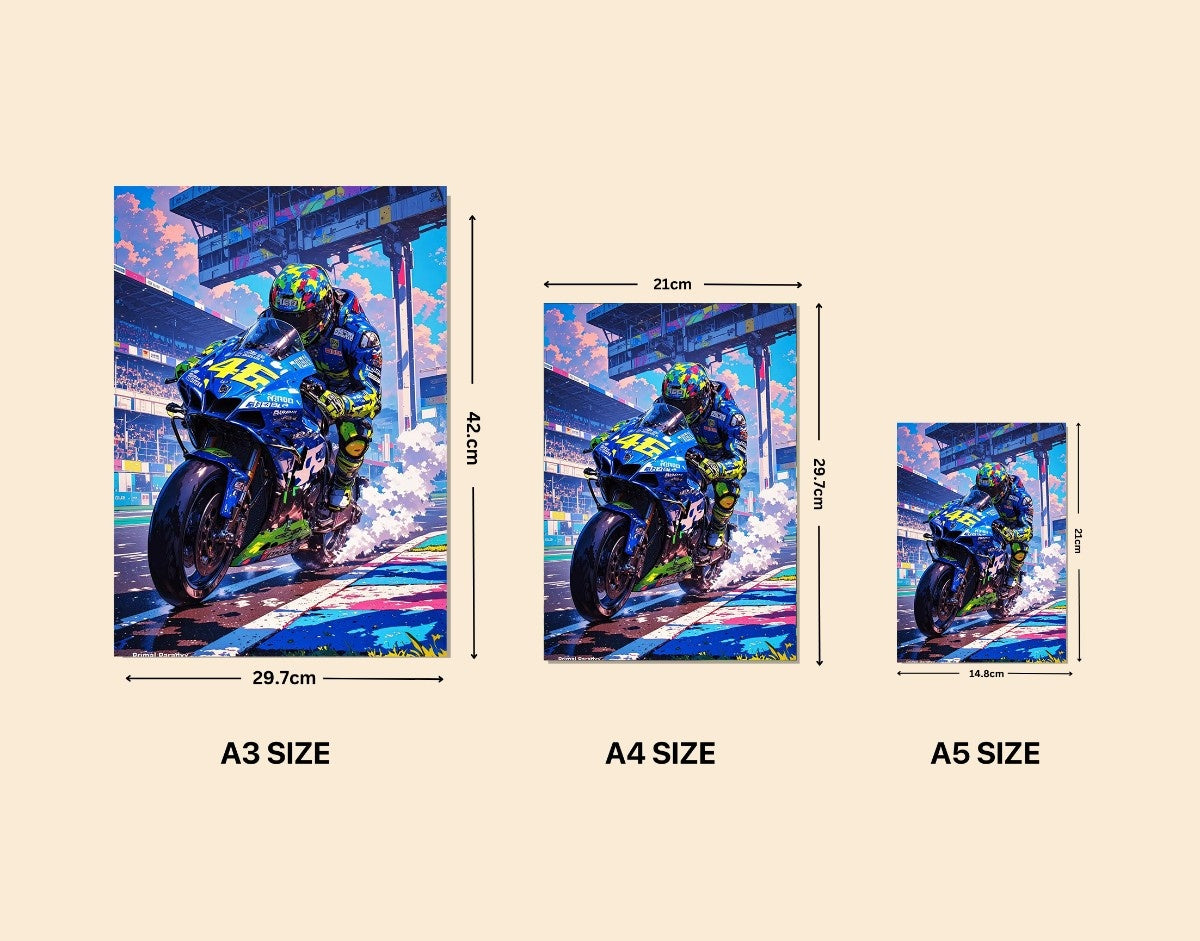 "Racing Velocity "- Shiny & Sturdy Metallic Poster Art That Pops & Sticks