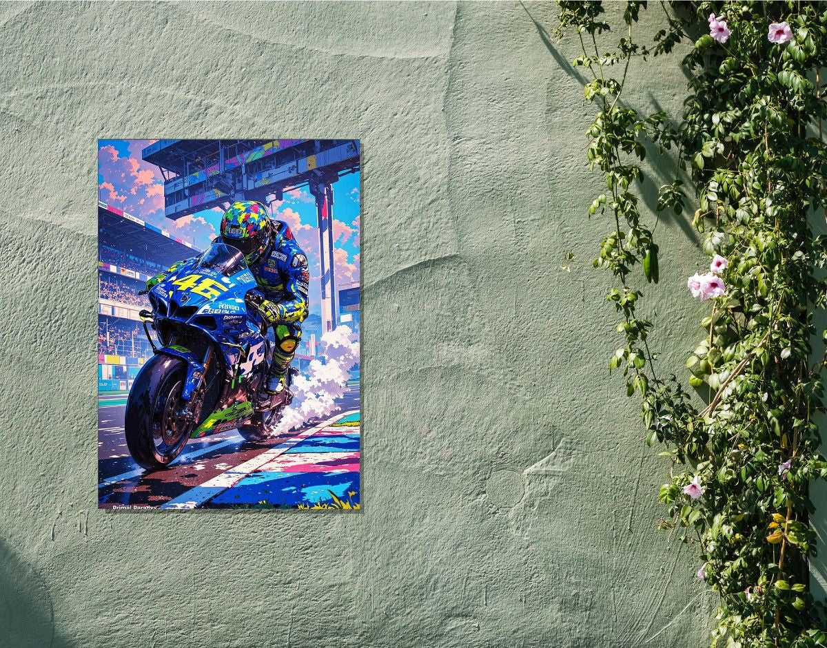 "Racing Velocity "- Shiny & Sturdy Metallic Poster Art That Pops & Sticks
