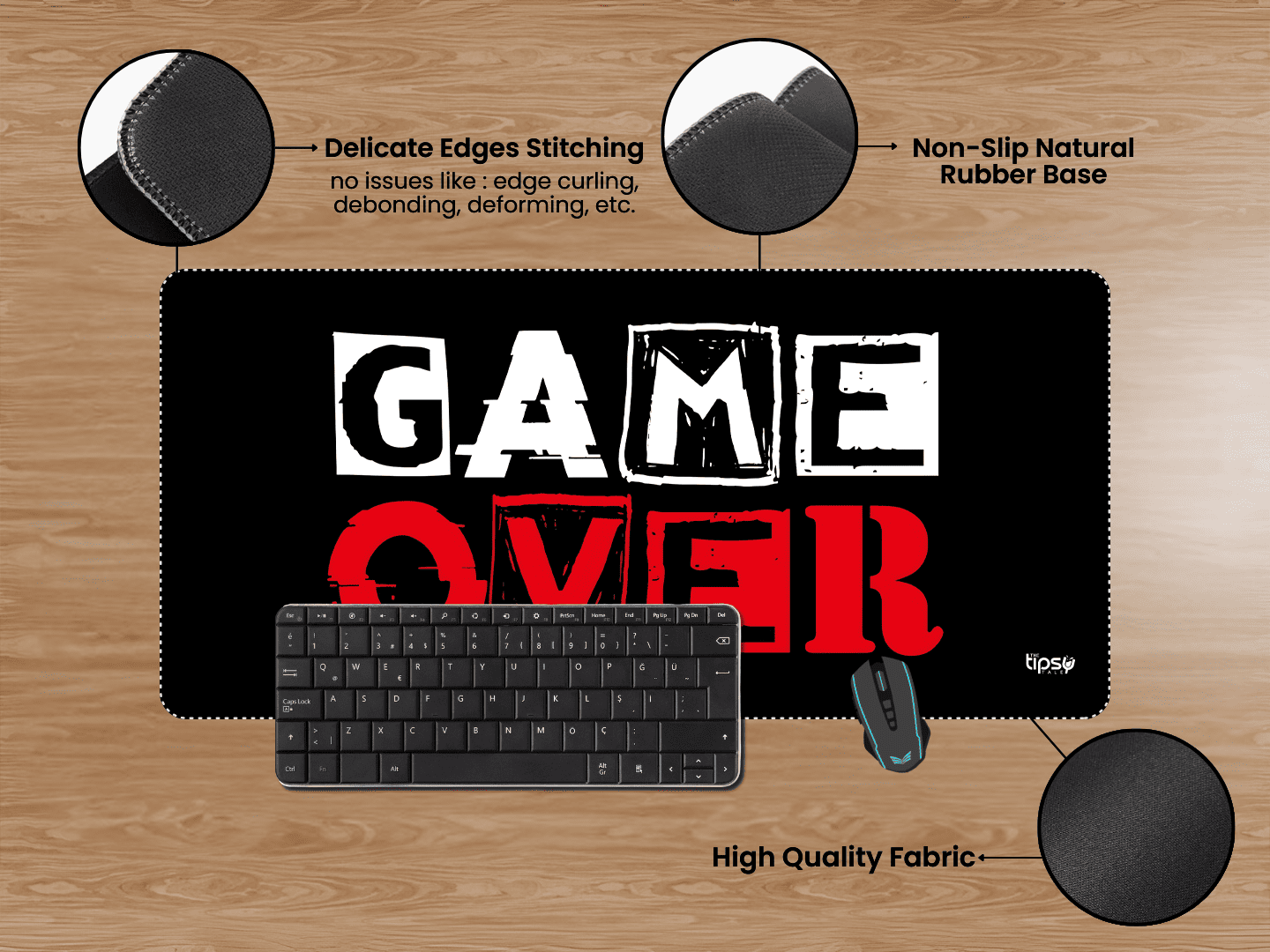 "GAME OVER" Gaming Mousepad Elevate Your Gaming Experience