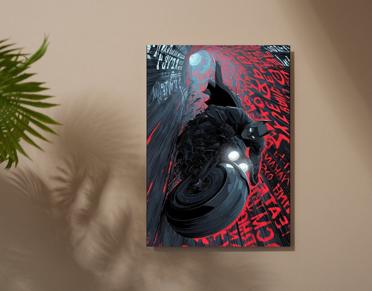 "Cyber Wheel Rider"- Shiny & Sturdy Metallic Poster Art That Pops & Sticks
