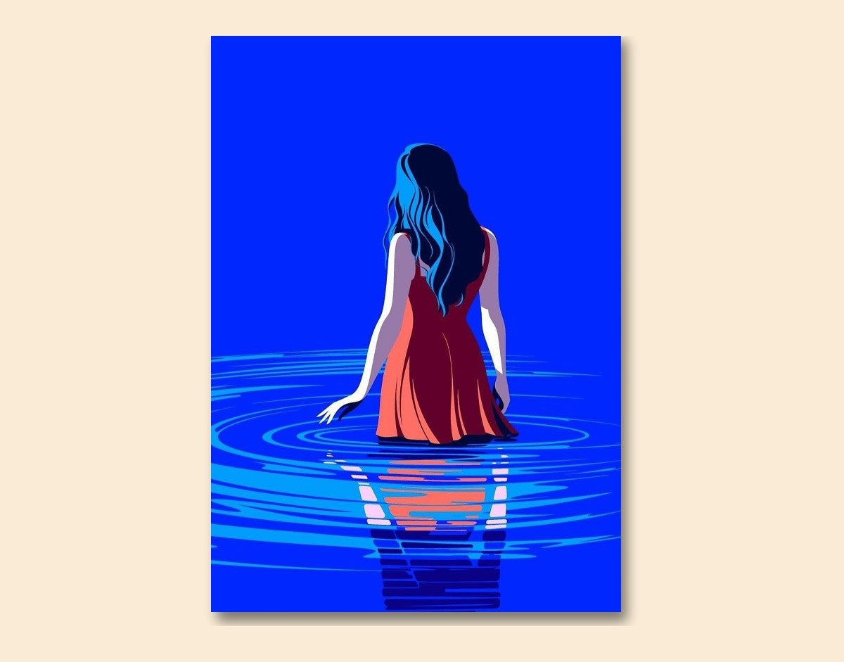 "Reflection Blue"- Shiny & Sturdy Metallic Poster Art That Pops & Sticks