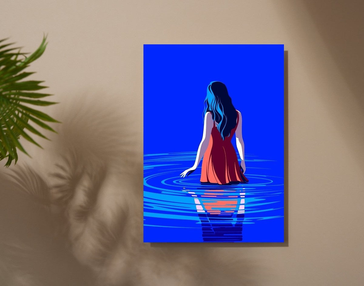 "Reflection Blue"- Shiny & Sturdy Metallic Poster Art That Pops & Sticks