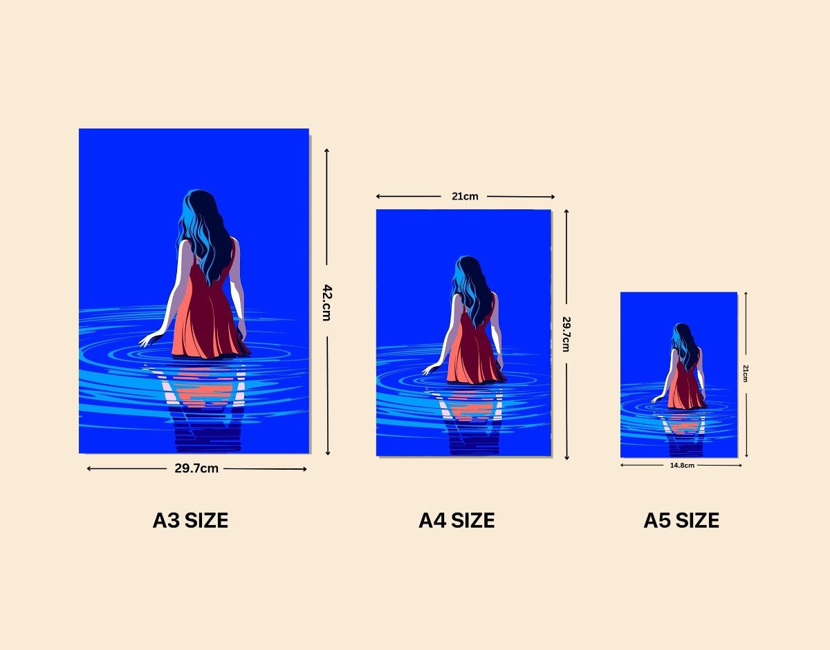 "Reflection Blue"- Shiny & Sturdy Metallic Poster Art That Pops & Sticks