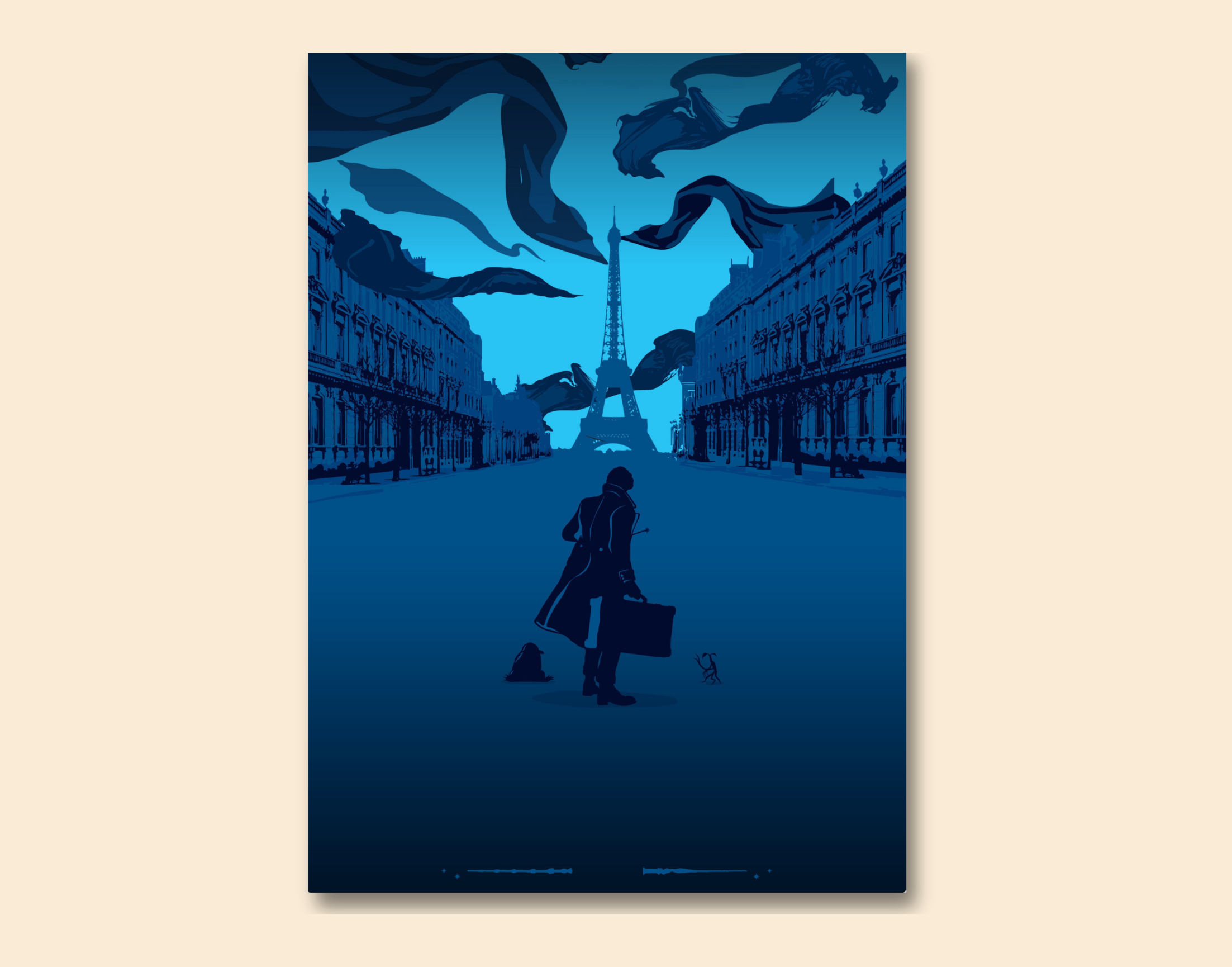 "FANTASTIC BEASTS AND WHERE TO FIND THEM"- Shiny & Sturdy Metallic Poster Art That Pops & Sticks (Literally!)