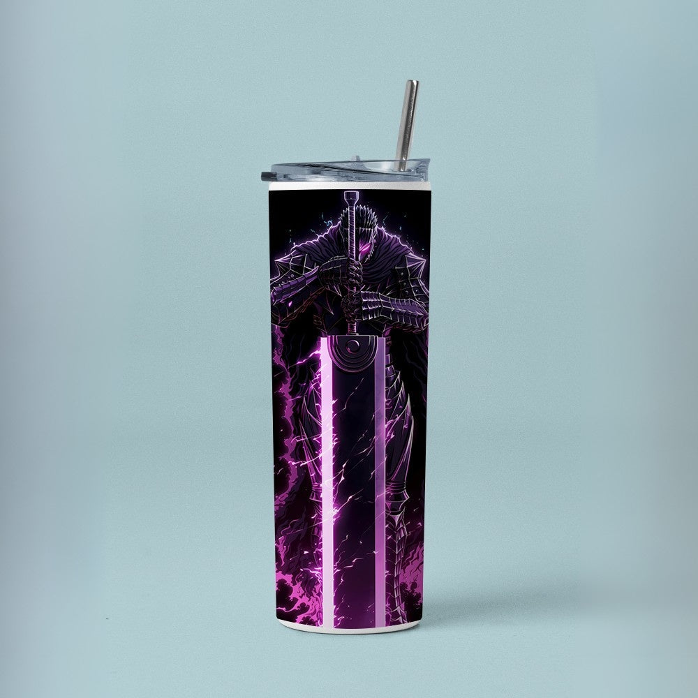 "GUTS- Anime" Tumbler with Metal Straw