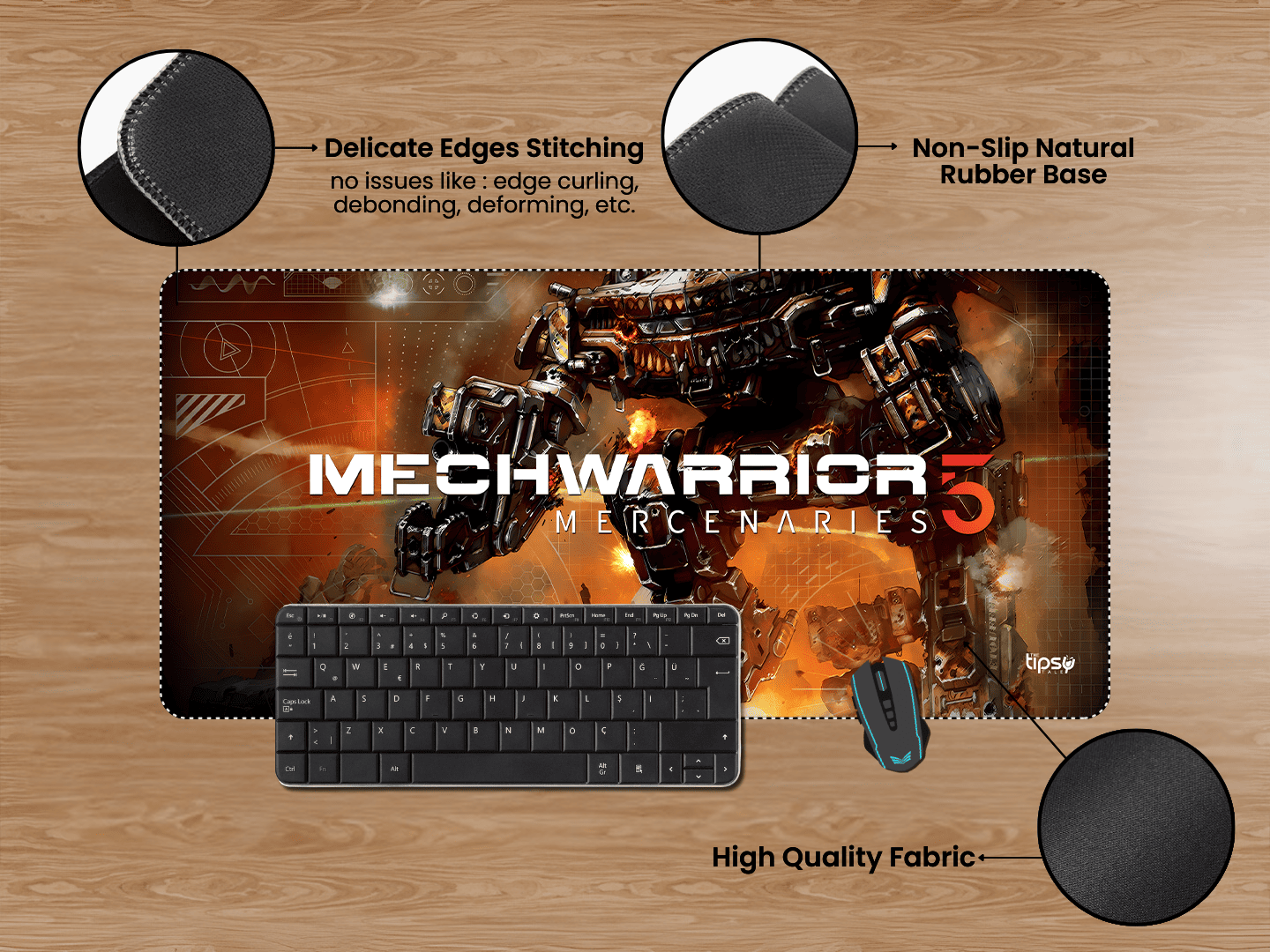 "MECHWARRIOR MERCENARIES" Gaming Mousepad Elevate Your Gaming Experience