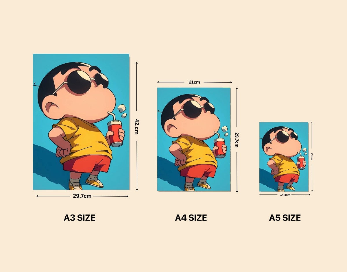 "Shinchan Swag"- Shiny & Sturdy Metallic Poster Art That Pops & Sticks