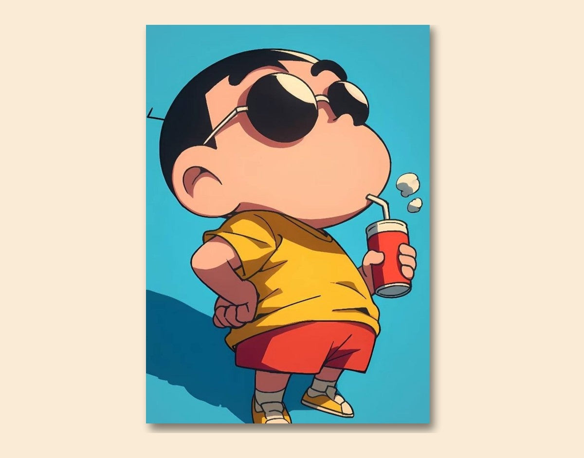 "Shinchan Swag"- Shiny & Sturdy Metallic Poster Art That Pops & Sticks
