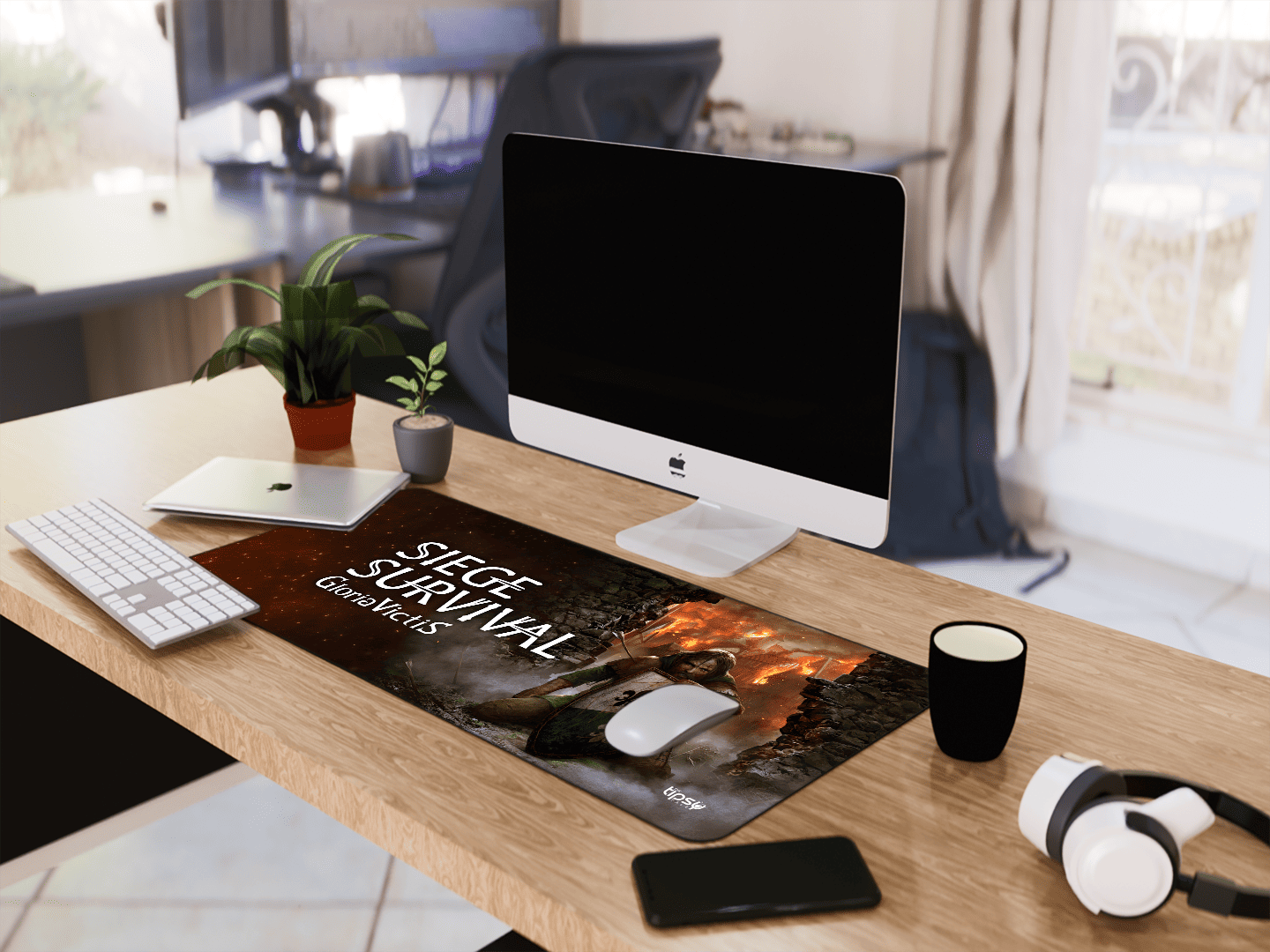 "SIEGE SURVIVAL GLORIA VICTIS" Gaming Mousepad Elevate Your Gaming Experience