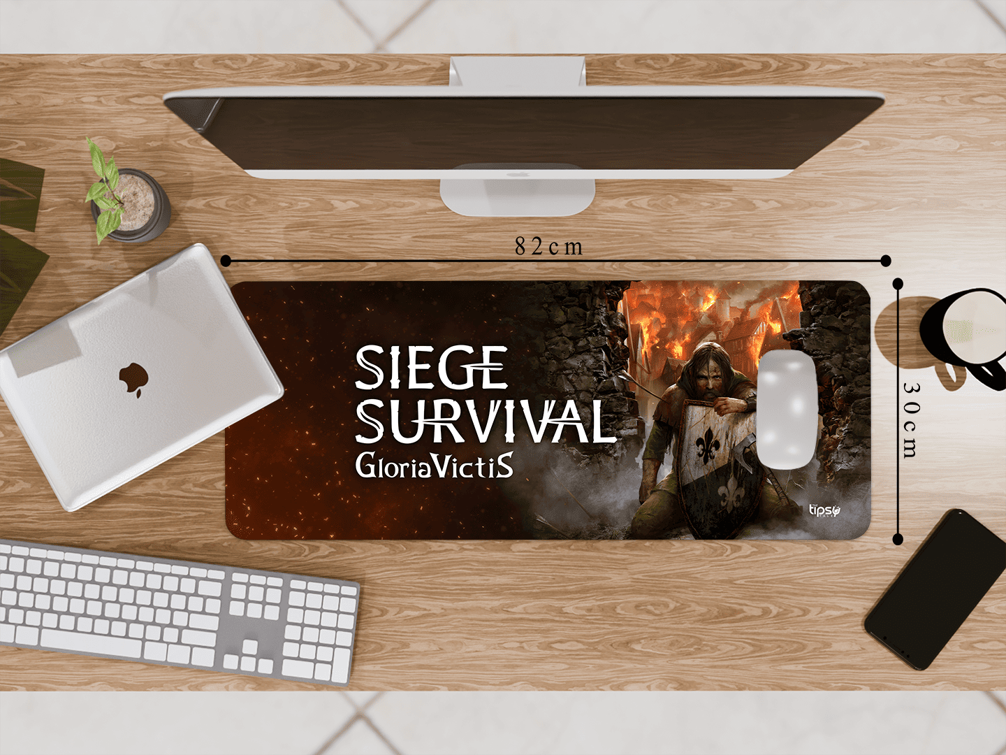 "SIEGE SURVIVAL GLORIA VICTIS" Gaming Mousepad Elevate Your Gaming Experience