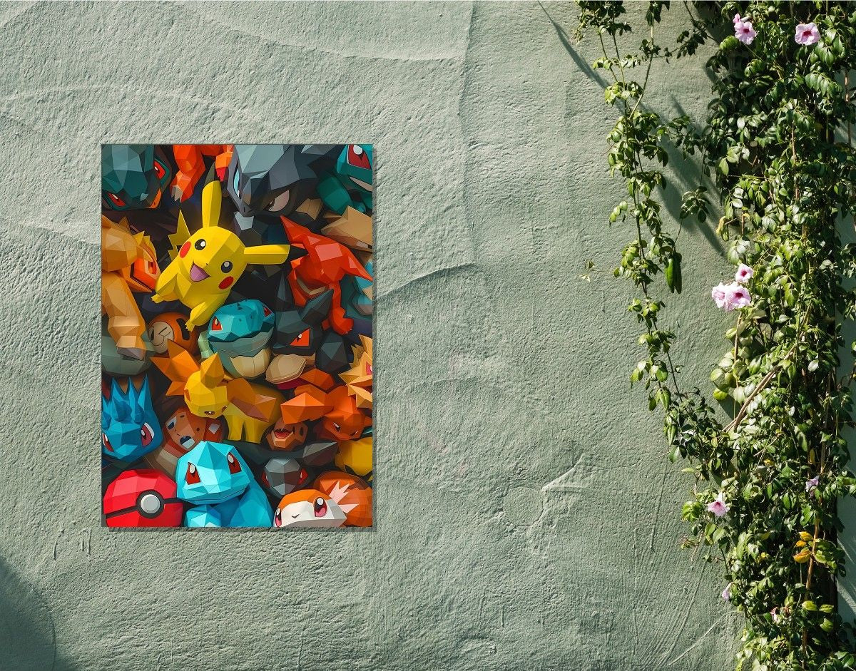 "Pokémon World"- Shiny & Sturdy Metallic Poster Art That Pops & Sticks