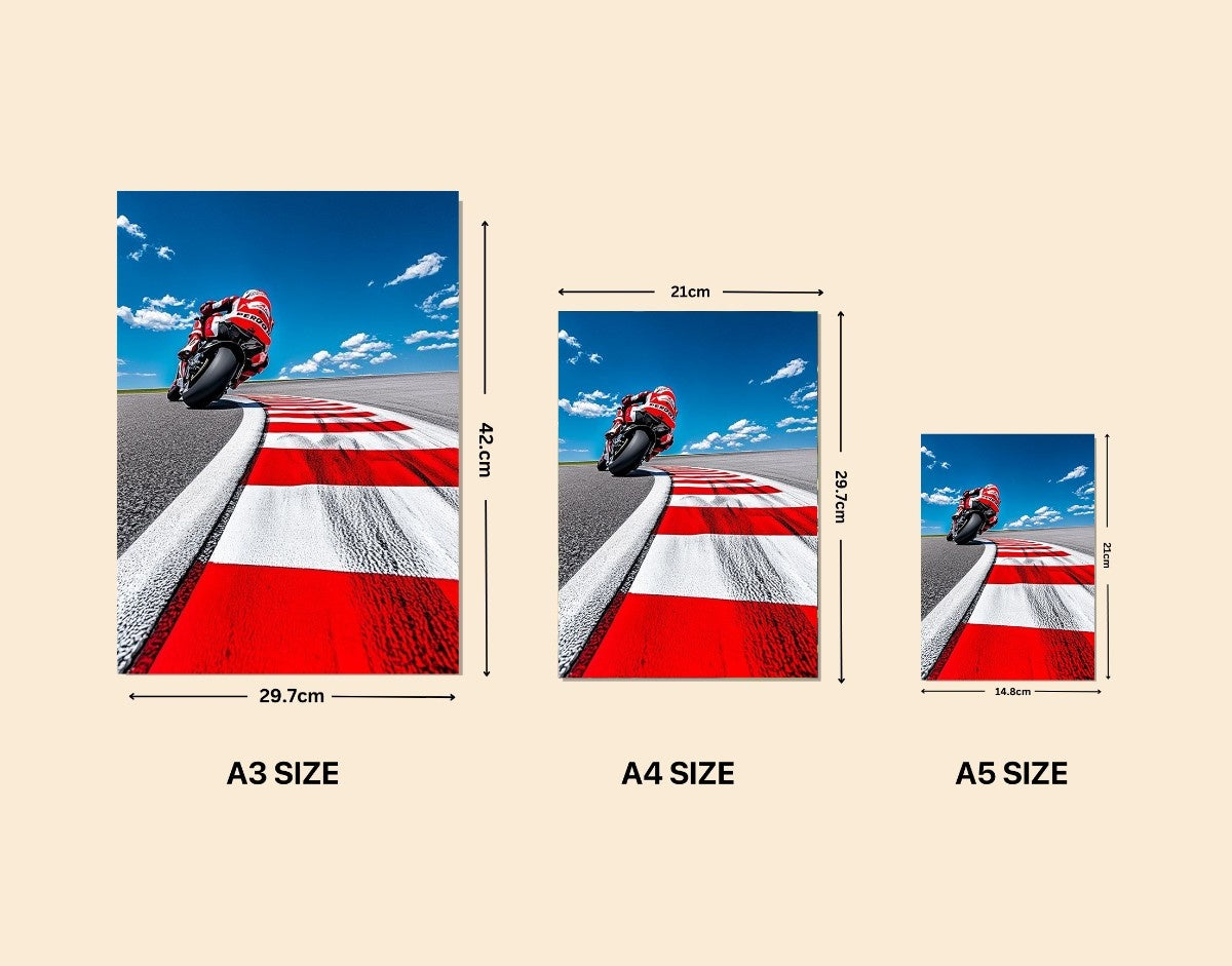 "Race Track Rush"- Shiny & Sturdy Metallic Poster Art That Pops & Sticks