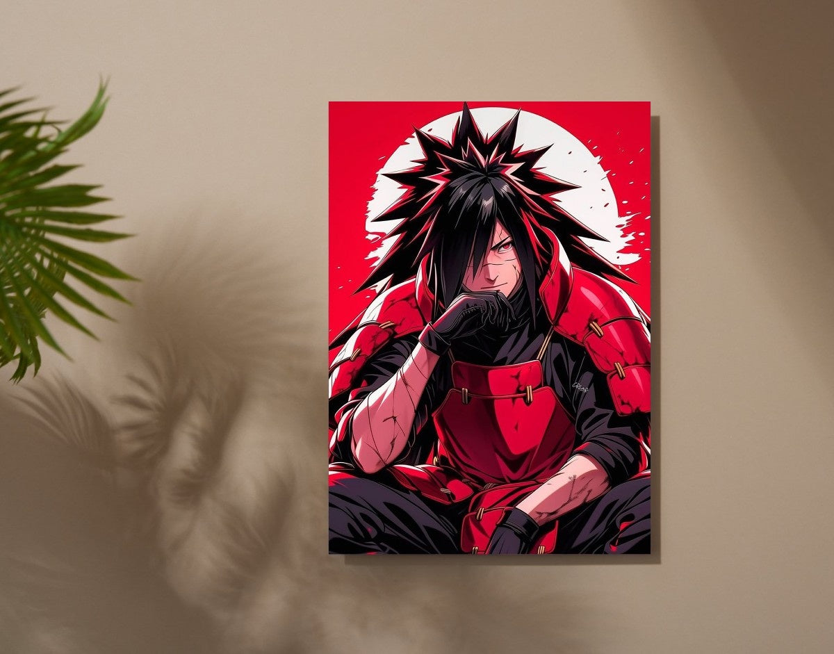 "Red Samurai Rage"- Shiny & Sturdy Metallic Poster Art That Pops & Sticks