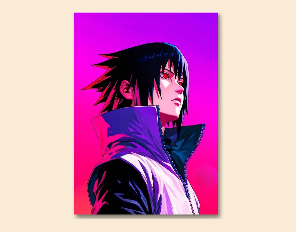 "Sasuke – The Avenger"- Shiny & Sturdy Metallic Poster Art That Pops & Sticks