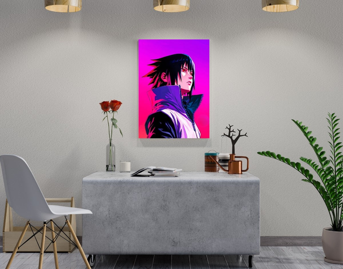 "Sasuke – The Avenger"- Shiny & Sturdy Metallic Poster Art That Pops & Sticks