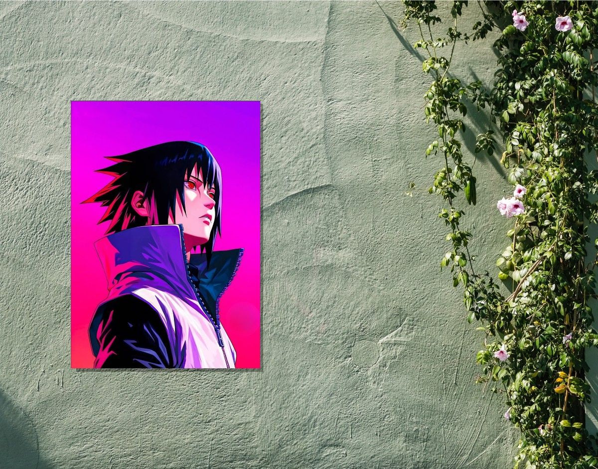 "Sasuke – The Avenger"- Shiny & Sturdy Metallic Poster Art That Pops & Sticks