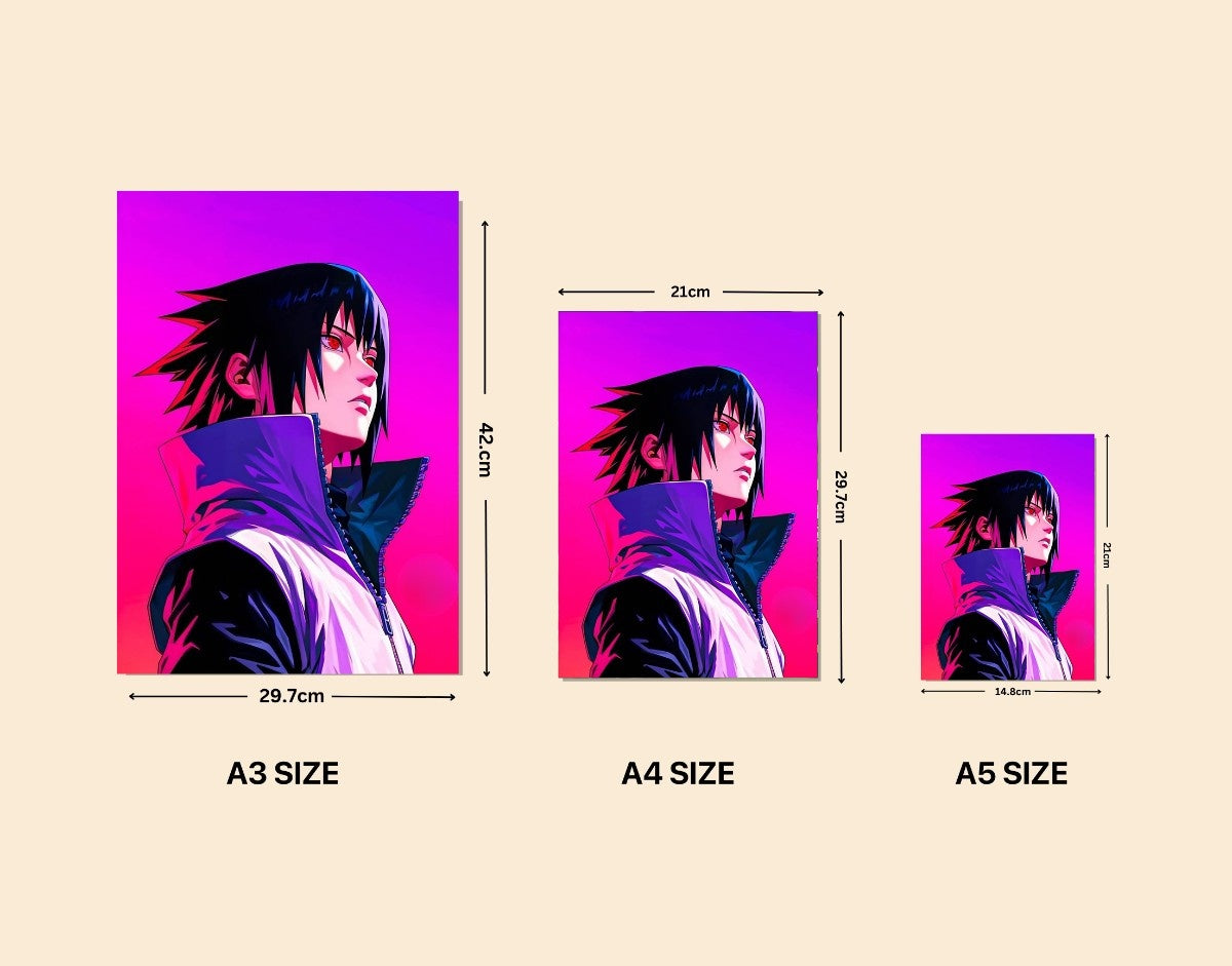 "Sasuke – The Avenger"- Shiny & Sturdy Metallic Poster Art That Pops & Sticks