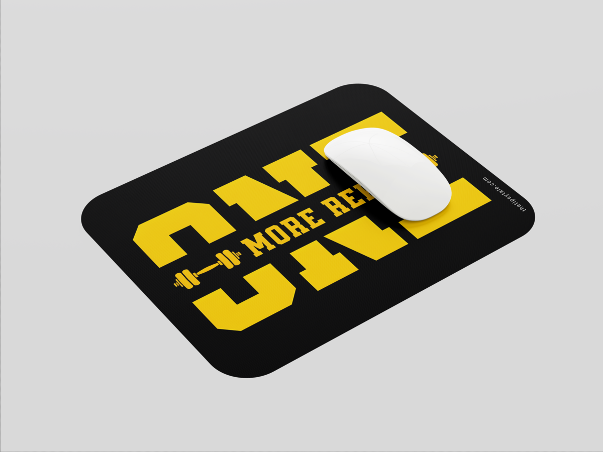 "ONE MORE REP " Mousepad: Enhance Your Workspace with Style