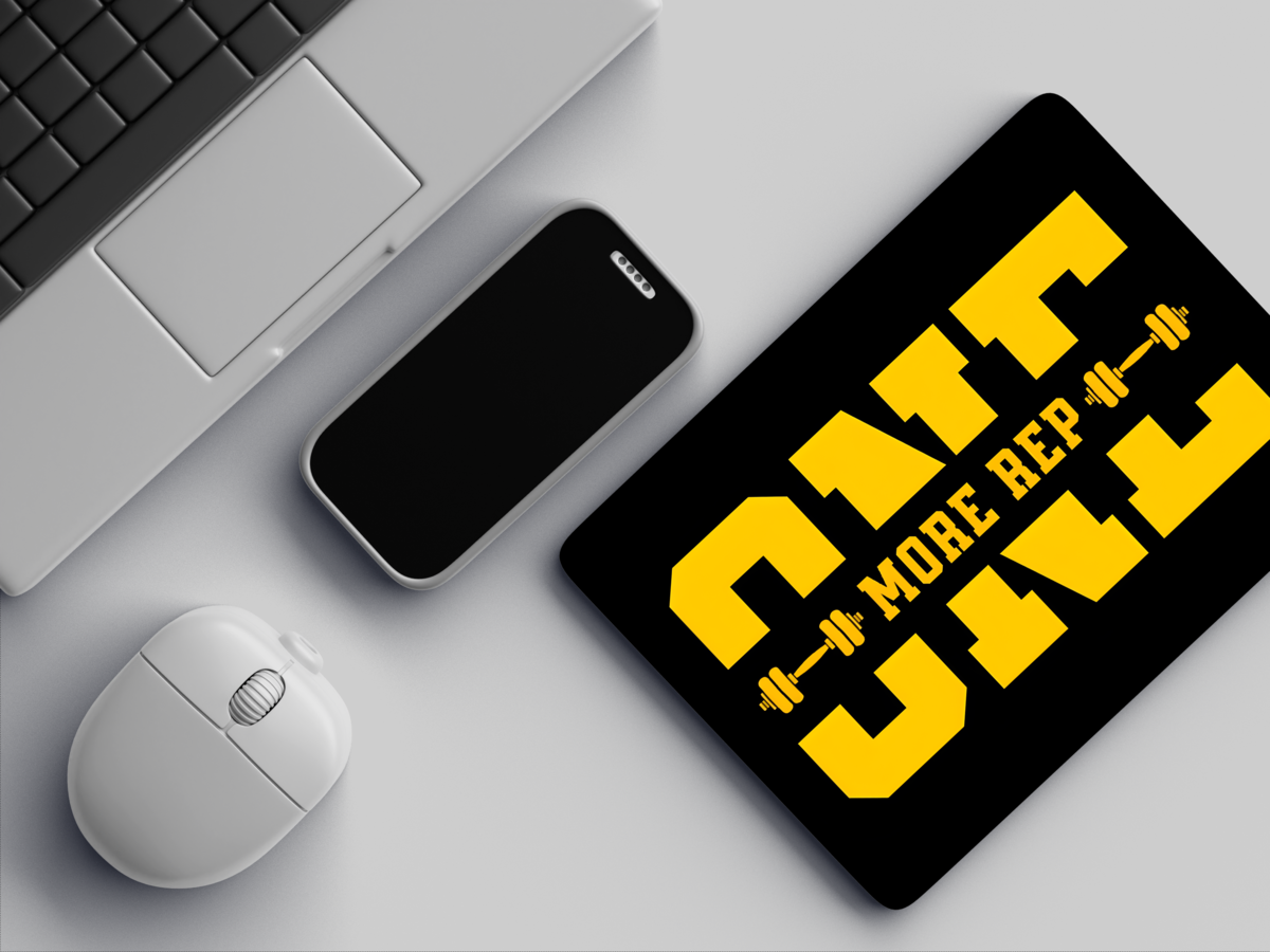 "ONE MORE REP " Mousepad: Enhance Your Workspace with Style