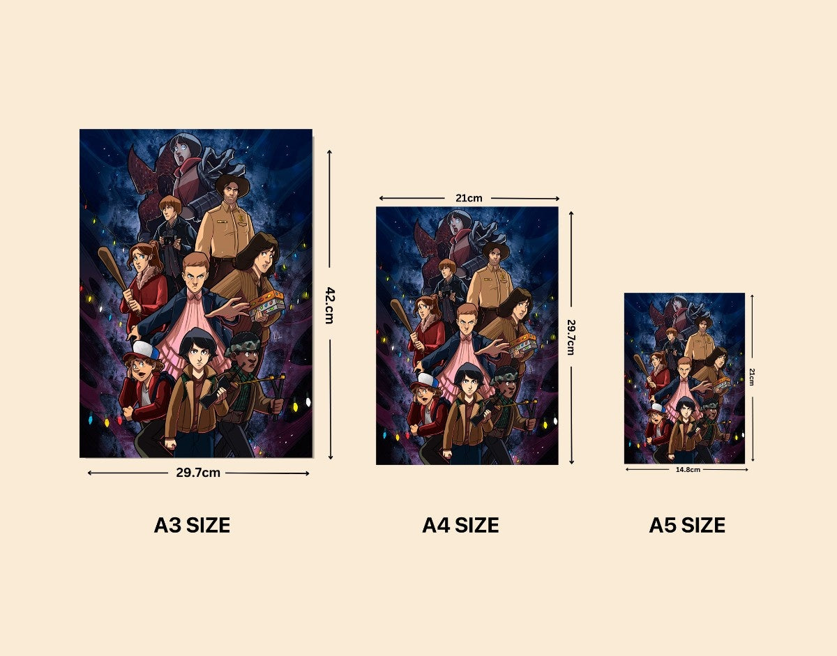 "STRANGER THINGS ART WORK" -Shiny & Sturdy Metallic Poster Art That Pops & Sticks