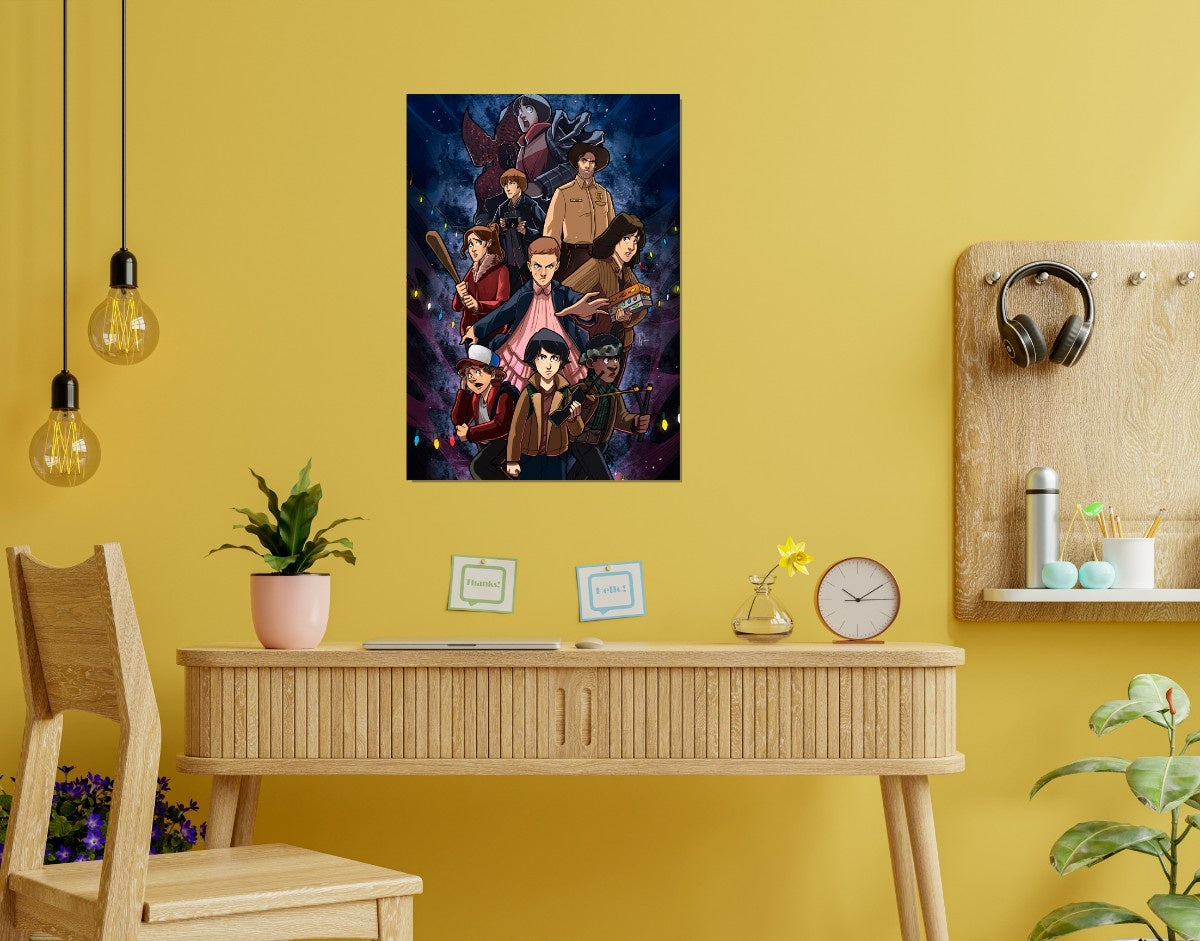 "STRANGER THINGS ART WORK" -Shiny & Sturdy Metallic Poster Art That Pops & Sticks